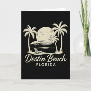Tarjeta Puesta de sol en la playa vintage Destin Florida F