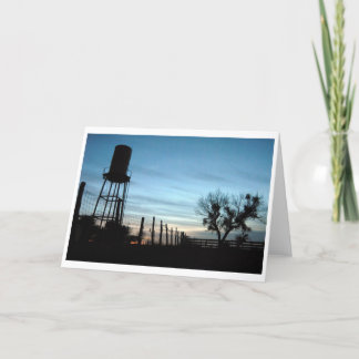 Tarjeta "Puesta de sol en rancho"