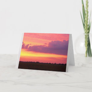 Tarjeta Puesta de sol hermosa   
