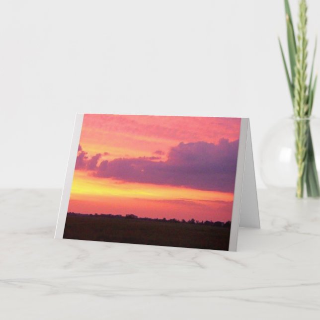 Tarjeta Puesta de sol hermosa    (Anverso)