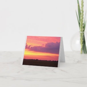 Tarjeta Puesta de sol hermosa