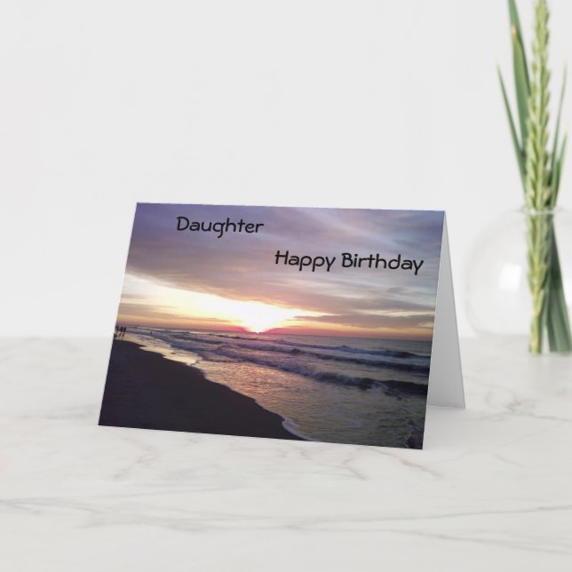TARJETA PUESTA DE SOL PARA EL CUMPLEAÑOS DE LA HIJA (Anverso)