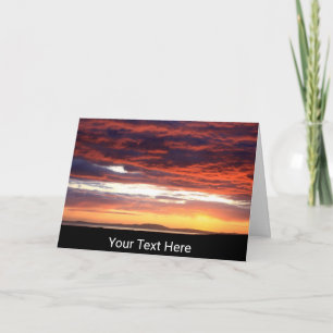 Tarjeta Puesta de sol personalizable en Islay, Escocia