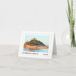 Tarjeta Puesta de sol sobre St Michael's Mount, Cornualles