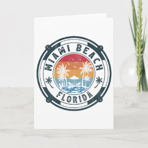 Tarjeta Puesta de sol vintage de vacaciones de verano en M