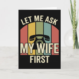 Tarjeta puesta de sol vintage Esposo Déjame Preguntarle a 
