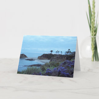 Tarjeta Puesta del sol California meridional costera de la