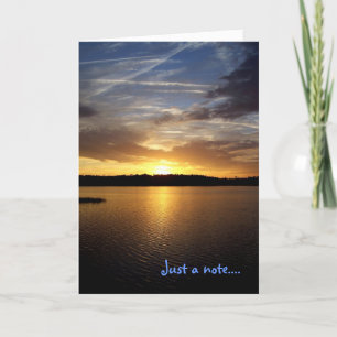 Tarjeta Puesta del sol de la Florida sobre el lago