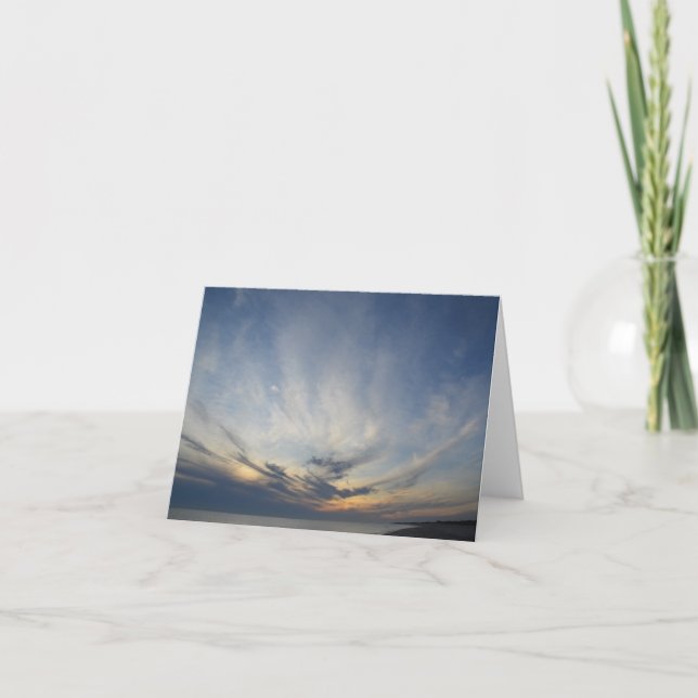 Tarjeta Puesta del sol de Nantucket (Anverso)