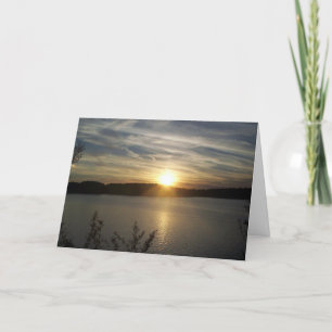 Tarjeta Puesta del sol del ANIVERSARIO