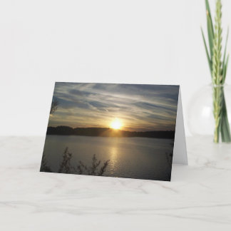 Tarjeta Puesta del sol del ANIVERSARIO