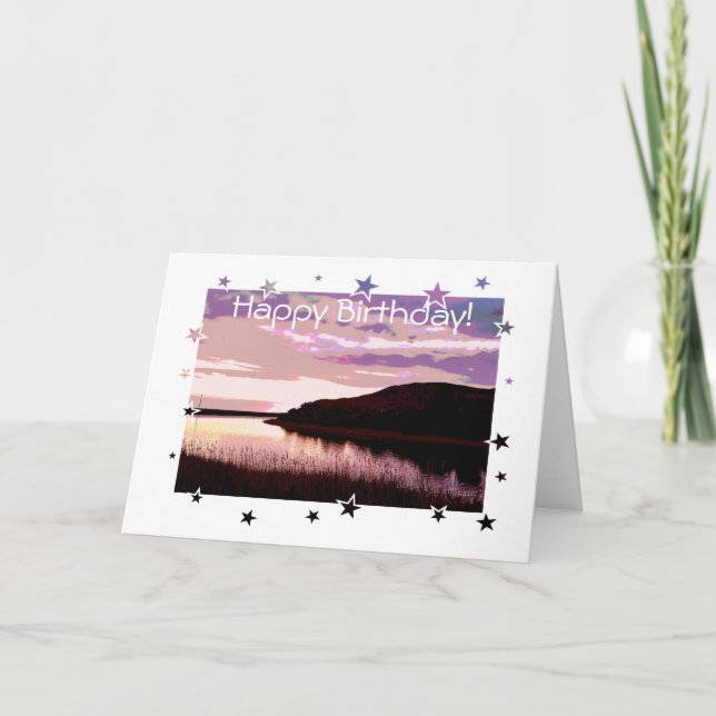 TARJETA PUESTA DEL SOL DEL RÍO (Anverso)