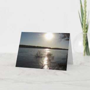 Tarjeta Puesta del sol del río Misisipi, cumpleaños