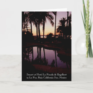 Tarjeta Puesta del sol en el hotel La Posada de Engelbert