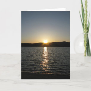 Tarjeta Puesta del sol en el lago Onota: Vertical