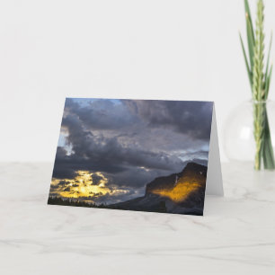 Tarjeta Puesta del sol en muchos glaciar