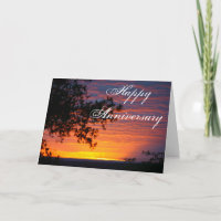 Puesta del sol feliz del Sable del aniversario