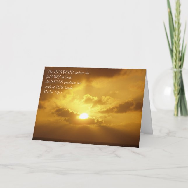 Tarjeta Puesta del sol gloriosa (Anverso)