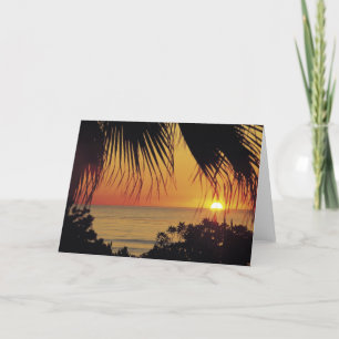 Tarjeta Puesta del sol hawaiana
