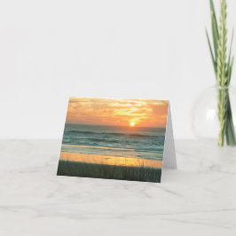 Tarjeta Puesta del sol Notecard de la playa