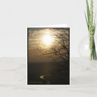 Tarjeta Puesta del sol: Río de Shenandoah de la impulsión