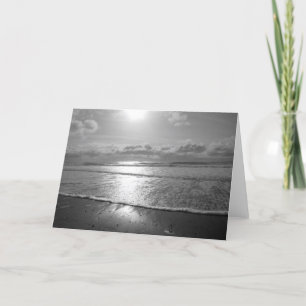 Tarjeta Puesta del sol sobre la carta del océano