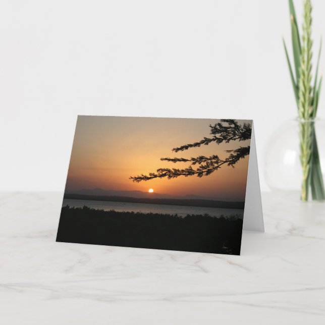 Tarjeta Puesta del sol tanzana (Anverso)