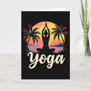 Tarjeta Puestas de sol y meditación de yoga - Namaste Vint