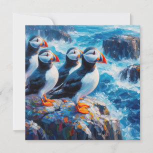 Tarjeta Puffins
