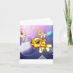 Tarjeta puffygoldfish