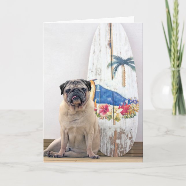 Tarjeta Pug de superficie (Anverso)