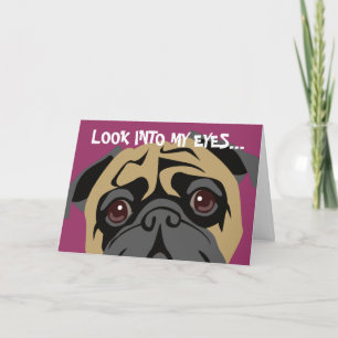 Tarjeta Pug Está Viendo El Cumpleaños
