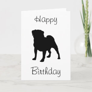 Tarjeta Pug Happy Birday