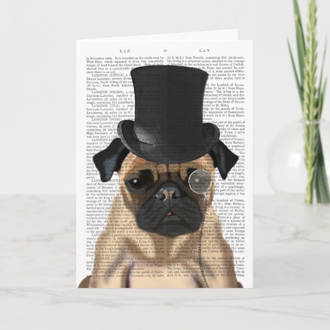 Tarjeta Pug, hebilla formal y Gorra (Anverso)