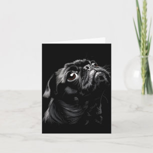 Tarjeta Pug para mamá papá de perro divertido pug negro li