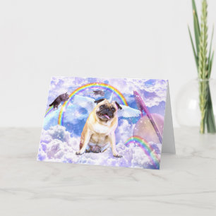 Tarjeta Pug unicorn - Cute pugicorn