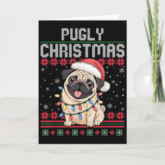 Tarjeta Pugly Ba Ham Pug Ugly Christmas Sweater Dog Pugs