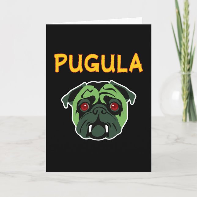 Tarjeta Pugula el perro del vampiro (espacio en blanco) (Anverso)