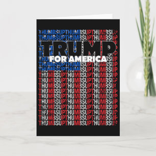 Tarjeta Pulgar Arriba Para La Bandera De Estados Unidos Re