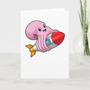 Tarjeta Pulpo con Cohete