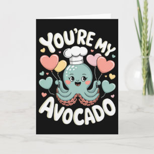 Tarjeta Pulpo Con Corazón Bylloons Eres Mi Aguacate Vale