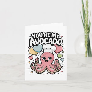 Tarjeta Pulpo Con Corazón Bylloons Eres Mi Aguacate Vale