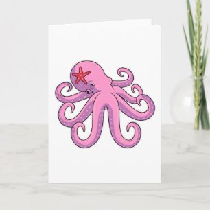Tarjeta Pulpo Estrella de mar