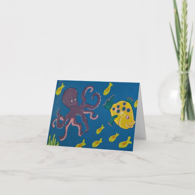 Tarjeta Pulpo y amigos (Anverso)