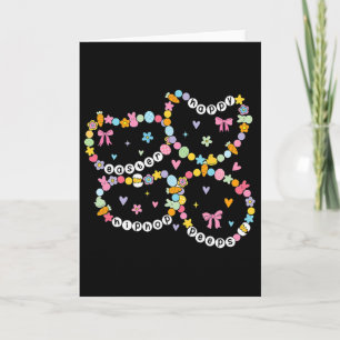 Tarjeta Pulsera de amistad retro de Pascua de Resurrección