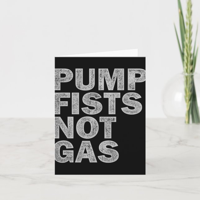 Tarjeta Pump Fists Not Gas Funny New Jersey Beach Souvenir (Anverso)