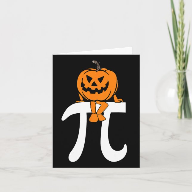 Tarjeta Pumpkin Pie Math Funny Halloween Acción de Gracias (Anverso)