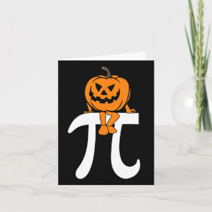 Tarjeta Pumpkin Pie Math Funny Halloween Acción de Gracias