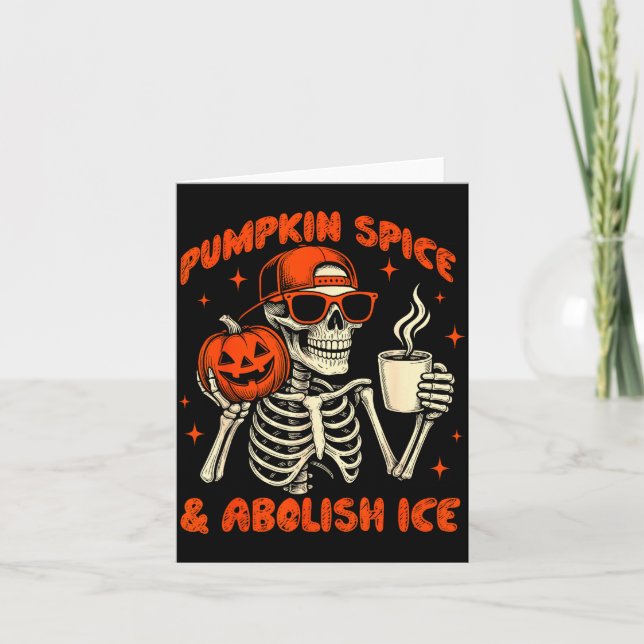 Tarjeta Pumpkin Sce Abolish Ice Anti Trump Resist Tee  (Anverso)
