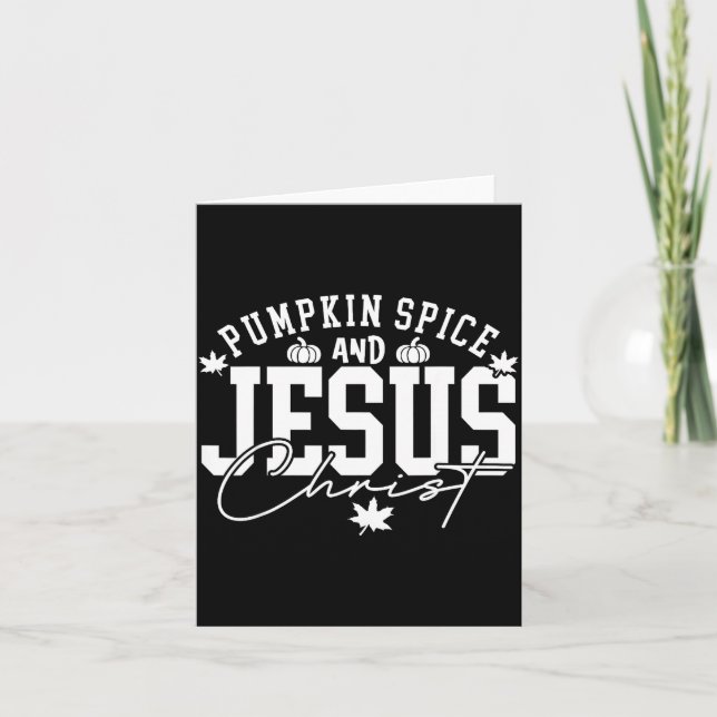 Tarjeta Pumpkin Sce Christian Faith Thanksgiving Fall Autu (Anverso)